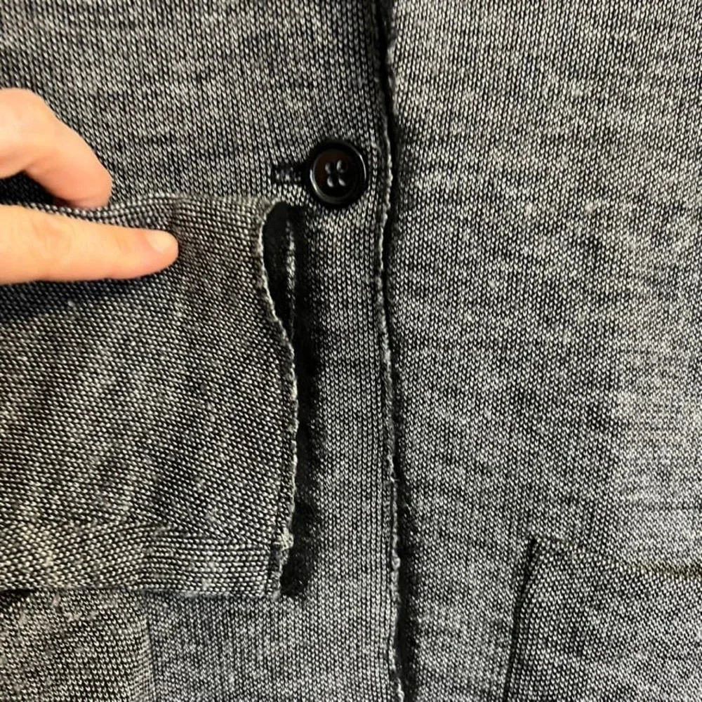 Banana Republic Black White casual wool blend tweed blazer L - Picture 3 of 7